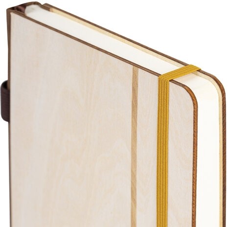 Ежедневник недатированный А5 145х210мм BRAUBERG "Natural", резинка, держатель 160л, деревянный, 117136