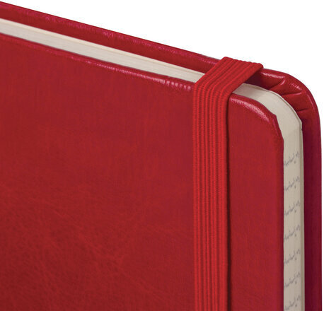 Блокнот МАЛЫЙ (100x150 мм) А6, BRAUBERG "Metropolis Special", под кожу, 80 л., клетка, красный, 111581