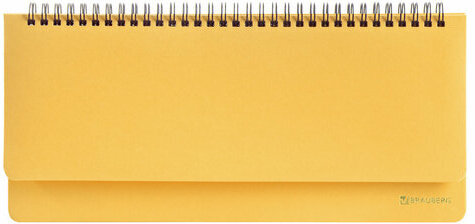Планинг настольный недатированный (305x140 мм) BRAUBERG "Select", балакрон, 60 л., желтый, 111696