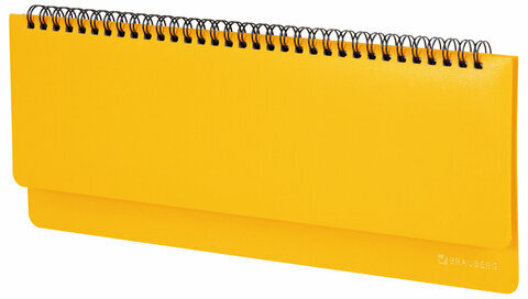 Планинг настольный недатированный (305x140 мм) BRAUBERG "Select", балакрон, 60 л., желтый, 111696