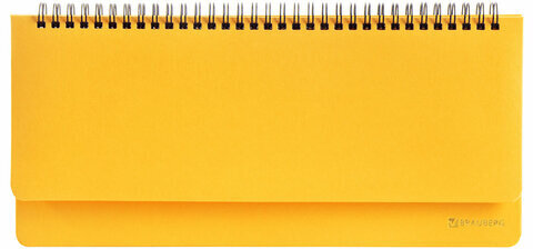 Планинг настольный недатированный (305x140 мм) BRAUBERG "Select", балакрон, 60 л., желтый, 111696