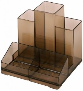 Подставка-органайзер BRAUBERG-CONTRACT, 109х95х101,5 мм, 5 отделений, тонированная, 230994