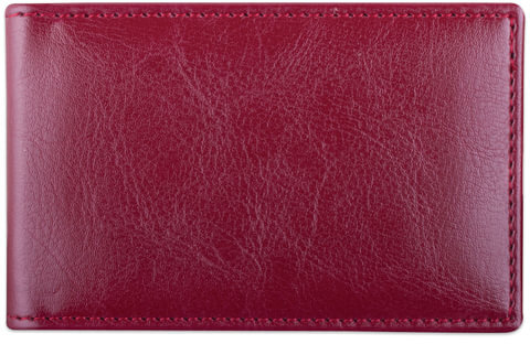 Визитница однорядная BRAUBERG "Imperial", на 20 визиток, под гладкую кожу, бордовая, 231652