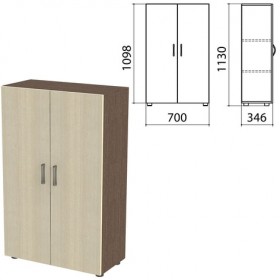 Шкаф закрытый &quot;Канц&quot;, 700х350х1130 мм, цвет венге/дуб молочный (КОМПЛЕКТ)
