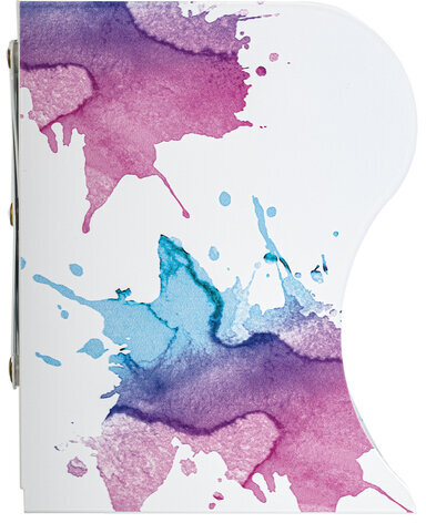 Подставка-держатель для книг и учебников BRAUBERG, раздвижная, металлическая, белая с печатью, 237903