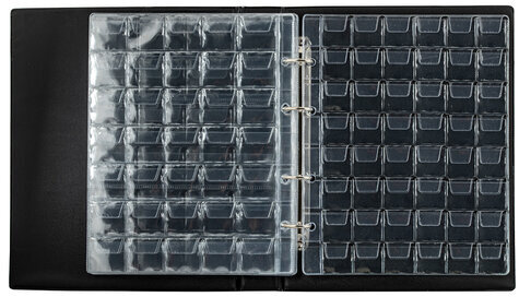 Альбом нумизмата для 297 монет и 6 бон (купюр) "OPTIMA", 230х270 мм, ПВХ, коричневый, STAFF, 238077