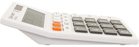 Калькулятор настольный BRAUBERG ULTRA-12-WT (192x143 мм), 12 разрядов, двойное питание, БЕЛЫЙ, 250496
