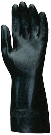 Перчатки латексно-неопреновые MAPA Technic/UltraNeo 420, хлопчатобумажное напыление, размер 10 (XL), черный