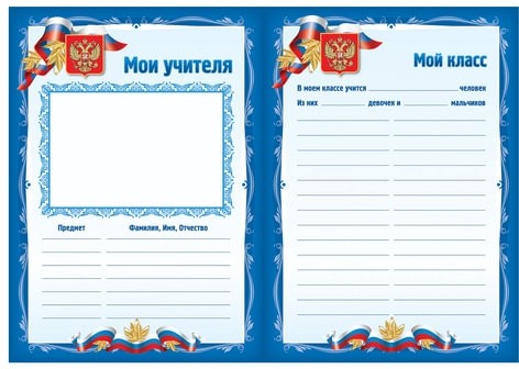 Листы-вкладыши для портфолио школьника, 30 разделов, 32 листа, "Я патриот", BRAUBERG, 126895