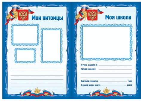 Листы-вкладыши для портфолио школьника, 30 разделов, 32 листа, "Я патриот", BRAUBERG, 126895