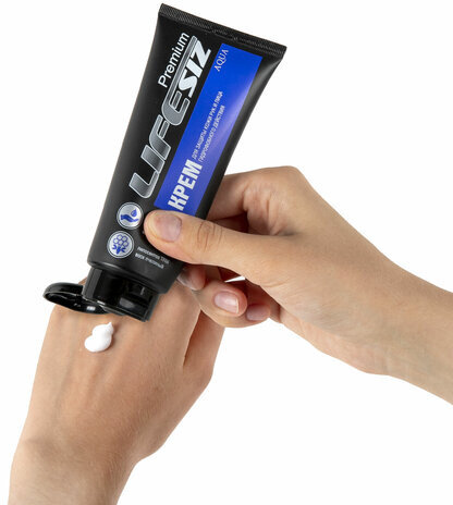 Крем защитный 100 мл LIFESIZ гидрофобный, от кислотных и щелочных средств, СОЖ