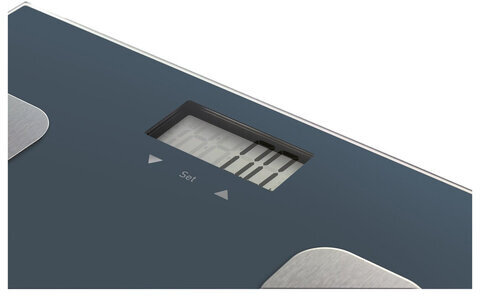 Весы напольные TEFAL Body Up BM2520V0, электронные, максимальная нагрузка 150 кг, квадрат, стекло, серые, 2100111795