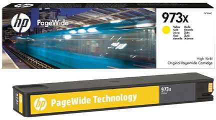 Картридж струйный HP (F6T83AE) PW Pro 477dw/452dw, №973X, желтый, увеличенный ресурс 7000 страниц, оригинальный