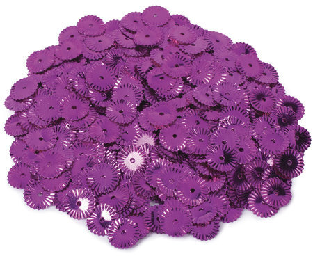 Пайетки для творчества "Рифленые", оттенки фиолетового, 10 мм, 30 грамм, ОСТРОВ СОКРОВИЩ, 661269