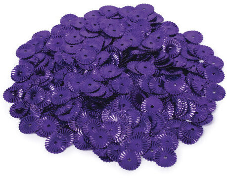 Пайетки для творчества "Рифленые", оттенки фиолетового, 10 мм, 30 грамм, ОСТРОВ СОКРОВИЩ, 661269