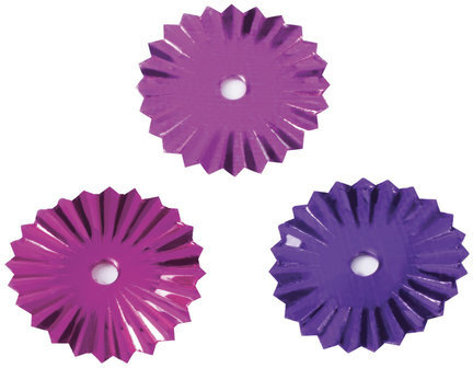 Пайетки для творчества "Рифленые", оттенки фиолетового, 10 мм, 30 грамм, ОСТРОВ СОКРОВИЩ, 661269