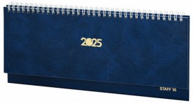 Планинг датированный 2025 300х130 мм, STAFF, гребень, обложка бумвинил, 64 л., синий, 116045