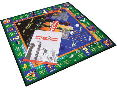 Игра настольная "Миллионер Elite", игровое поле, банкноты, жетоны, акции, полисы, ORIGAMI, 00111