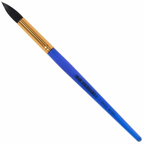 Кисть БЕЛКА, круглая, № 10, цветная ручка, ЮНЛАНДИЯ, 201059