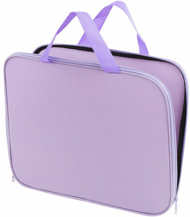 Папка на молнии с ручками STAFF EVERYDAY А4, полиэстер, нежно-фиолетовый, 272185