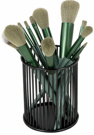 Органайзер стаканчик для косметики и мелочей MONTE VITA, металлический, 100х80 мм, черный, 272485