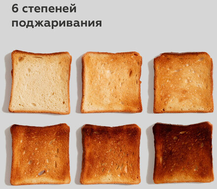 Тостер BQ (БИ-КЬЮ) T4001, 1400 Вт, 4 тоста, 6 режимов, пластик, черный, 86197957