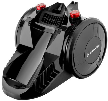Пылесос BRAYER BR4202 с контейнером "циклон", 2200 Вт, мощность всасывания 420 Вт, черный/бордовый