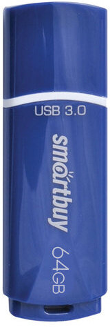 Флеш-диск 64 GB SMARTBUY Crown USB 3.0, синий, SB64GBCRW-Bl