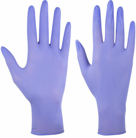 Перчатки нитриловые смотровые SFM Stable-Work, Германия, 50 пар (100 штук), размер S (малый)