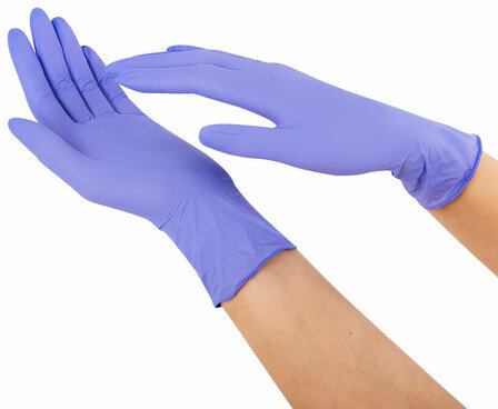 Перчатки нитриловые смотровые SFM Stable-Work, Германия, 50 пар (100 штук), размер S (малый)