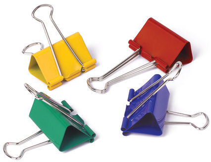 Зажимы для бумаг BRAUBERG, КОМПЛЕКТ 12 шт., 41 мм, на 200 листов, цветные, картонная коробка, 224473