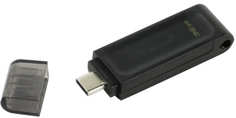 Флеш-диск 32GB KINGSTON DataTraveler 70, разъем Type-C 3.2, черный, DT70/32GB