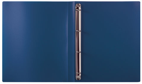 Папка на 4 кольцах STAFF, 25 мм, синяя, до 170 листов, 0,5 мм, 225724