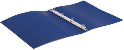 Папка на 4 кольцах STAFF, 25 мм, синяя, до 170 листов, 0,5 мм, 225724