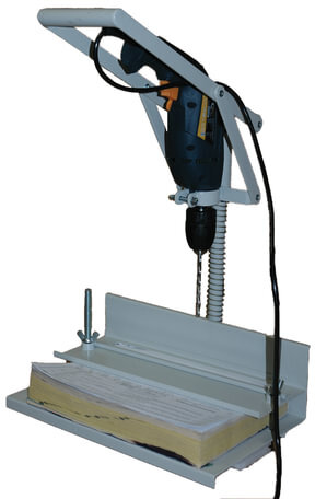 Станок для архивного переплета вертикальный УПД Д (с дрелью), с лотком, сшивка до 100 мм (950 л.)