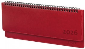 Планинг датированный 2026 305х140 мм GALANT &quot;Ritter&quot;, под кожу, красный, 117237