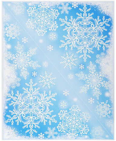 Украшение для окон и стекла ЗОЛОТАЯ СКАЗКА "Морозные узоры 4", 30х38 см, ПВХ, 591226