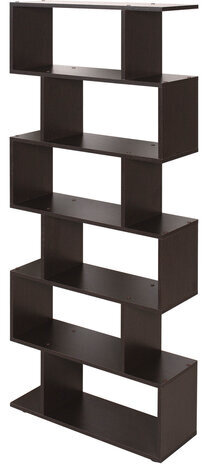 Стеллаж BRABIX "Scandi SH-008", 730х250х1760 мм, 6 секций, ЛДСП, венге, 641899, ЦБ013658-3