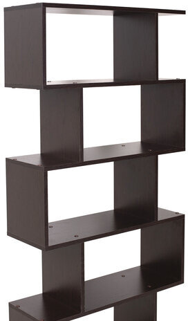 Стеллаж BRABIX "Scandi SH-008", 730х250х1760 мм, 6 секций, ЛДСП, венге, 641899, ЦБ013658-3