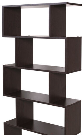 Стеллаж BRABIX "Scandi SH-008", 730х250х1760 мм, 6 секций, ЛДСП, венге, 641899, ЦБ013658-3