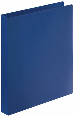 Папка на 4 кольцах STAFF, 30 мм, синяя, до 250 листов, 0,5 мм, 229218