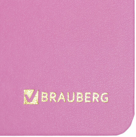 Планинг настольный недатированный (305x140 мм) BRAUBERG "Select", балакрон, 60 л., розовый, 111697