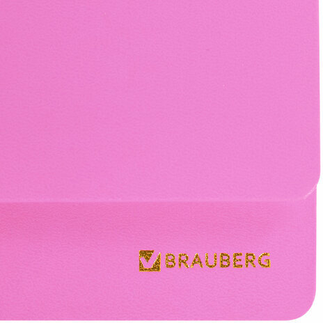 Планинг настольный недатированный (305x140 мм) BRAUBERG "Select", балакрон, 60 л., розовый, 111697