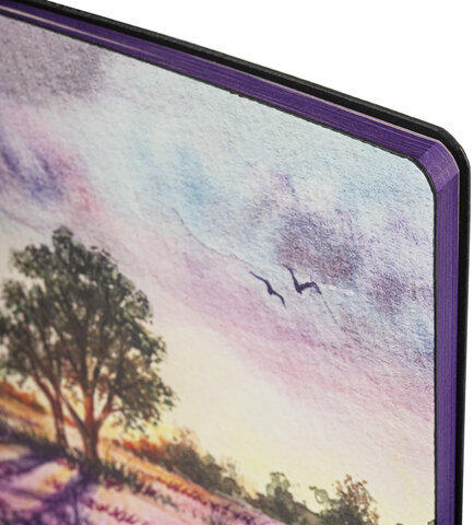 Блокнот А5 (143x210 мм), BRAUBERG VISTA "Violet", под кожу, гибкий, 80 л., 112074