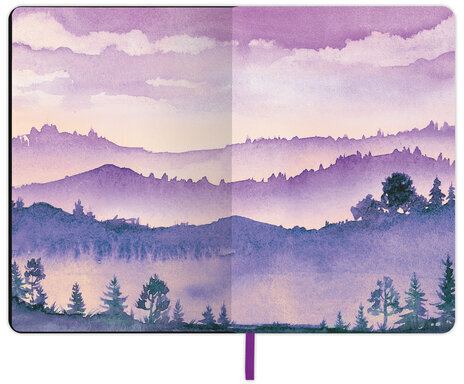 Блокнот А5 (143x210 мм), BRAUBERG VISTA "Violet", под кожу, гибкий, 80 л., 112074