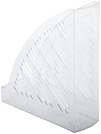 Лоток вертикальный для бумаг BRAUBERG "Standard+", 250х90х300 мм, прозрачный, 237227