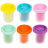 Пластилин-тесто для лепки BRAUBERG KIDS, 6 цветов, 300, 10 формочек, шприц, стек, крышки-штампики, 106719