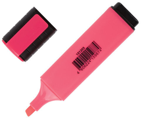 Текстовыделитель ОФИСМАГ, РОЗОВЫЙ, линия 1-5 мм, 151205