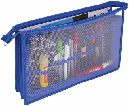 Папка для труда BRAUBERG А4, 2 отделения, молния сверху, органайзер, "Goal", 270154