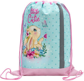 Мешок для обуви ЮНЛАНДИЯ, плотный, светоотражающая полоса, полиэстер, 46х36 см, &quot;Little cutie&quot;, 270914